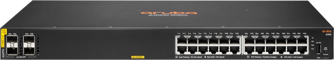 

Управляемый коммутатор 2-го уровня Aruba 6100 Series JL677A