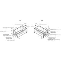 Ванна Radomir Прованс 170х90 1-01-0-0-1-187