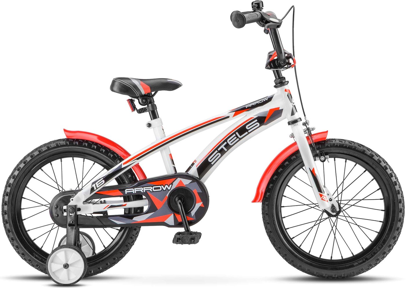

Детский велосипед Stels Arrow 16 V020 2023 (белый/красный)