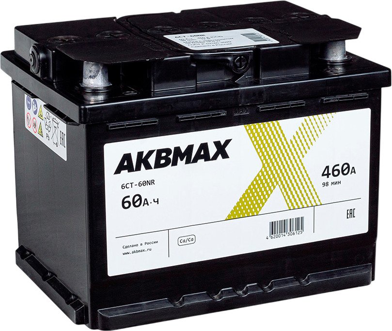 

Автомобильный аккумулятор AKBMAX 60R (60 А·ч)