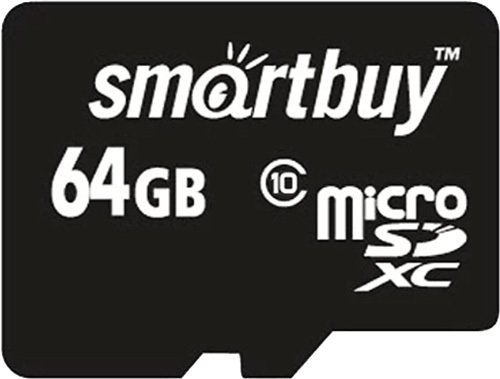 

Карта памяти SmartBuy microSDXC SB64GBSDCL10-00 64GB