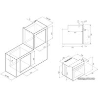 Комплект встраиваемой техники Krona Corrente 45 WH + Fiero 45 BL
