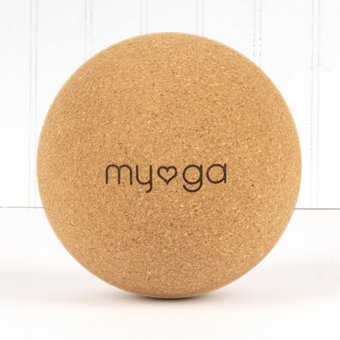 Массажный мяч MYGA Yoga Cork Massage Ball (коричневый)