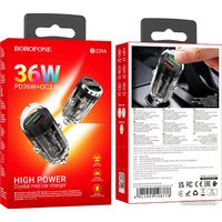 Автомобильное зарядное Borofone BZ29A PD36W + QC3.0 (прозрачный)