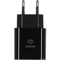 Сетевое зарядное Digma DGW3C (черный)