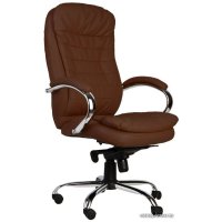 Офисное кресло Everprof Valencia (кожа, резиновые ролики, коричневый)