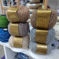 Пряжа для вязания Gazzal Alpaca Boucle 123 50 г 140 м (темно-бежевый)