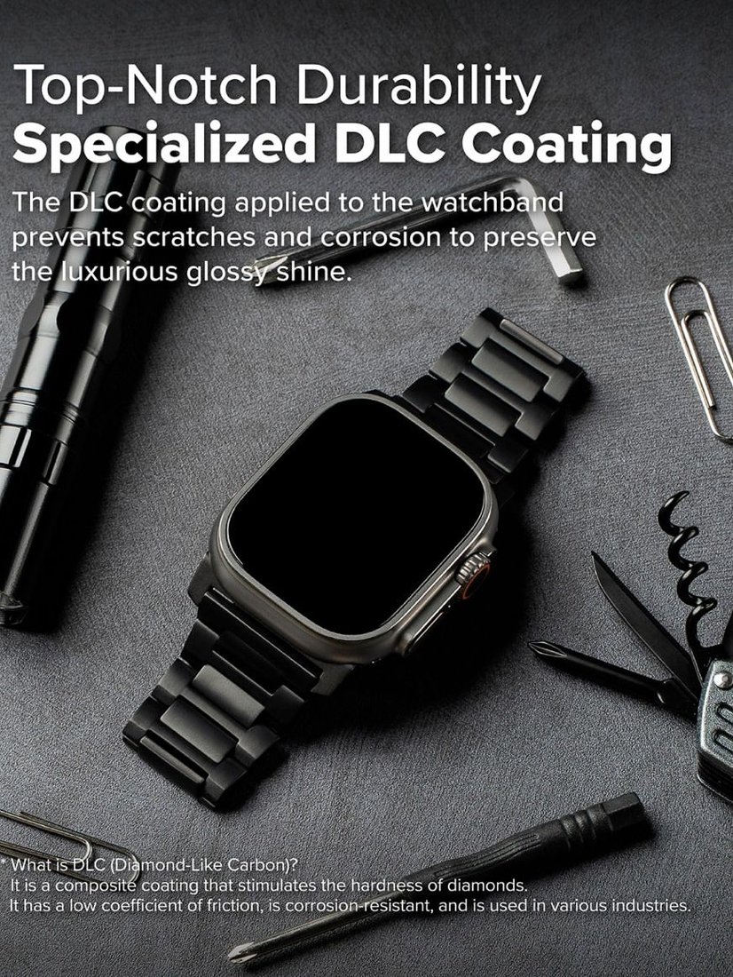 Ремешок Ringke Titanium One для Apple Watch 44 / 45 / 46 / 49 mm Black Titanium