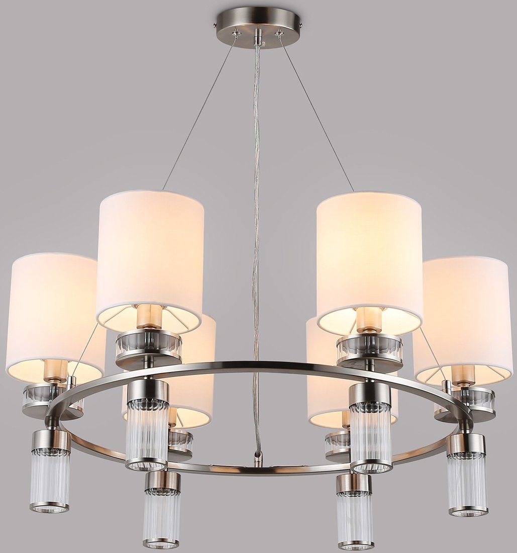 Подвесная люстра Ambrella light LH71291/6 SN/WH (никель/белый)