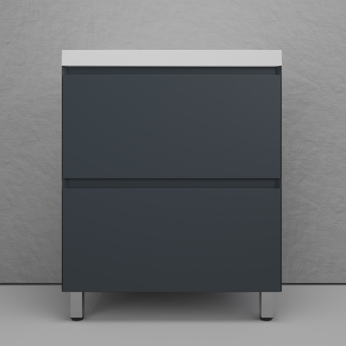 Symbolite Тумба под умывальник Манхэттен 70 Plus 2 ящика (графит)