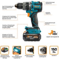 Ударная дрель-шуруповерт Bort BAB-21Ix2Li-XDK 93414943 (с 2-мя АКБ, кейс)