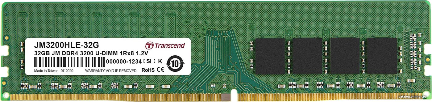 Оперативная память Transcend JetRam 32GB DDR4 PC4-25600 JM3200HLE-32G