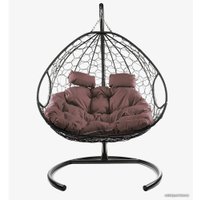 Подвесное кресло M-Group Для двоих 11450205 (коричневый ротанг/коричневая подушка)