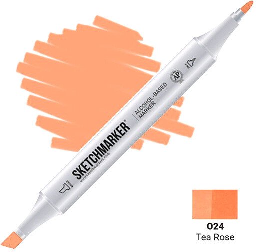 

Маркер художественный Sketchmarker Двусторонний O24 SM-O24 (роза чайная)