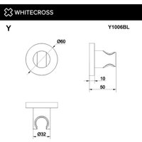 Держатель душевой лейки Whitecross Y1006BL (черный матовый)