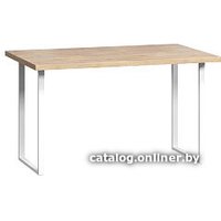 Кухонный стол LoftyHome Тасос Раунд 1627737 (мрамор пуно с белым основанием)