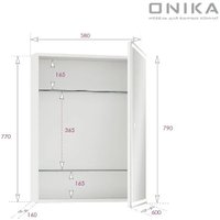 Onika Шкаф с зеркалом Орби 60 206087