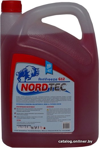 Антифриз NordTec Antifreeze-40 G12 красный 10кг