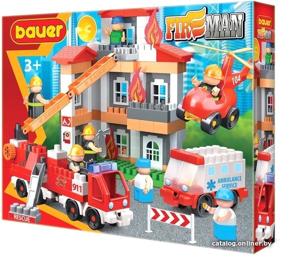 Конструктор Bauer Fireman 743 Набор Тушение пожара Все включено!