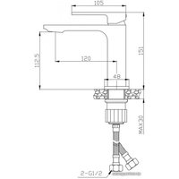 Смеситель BelBagno LUC-LVM-CRM