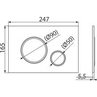 Панель смыва Alcaplast M775 (белый/золотистый)