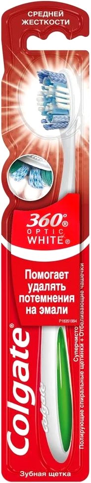

Зубная щетка Colgate 360 Optic White (зеленый)