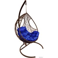 Подвесное кресло M-Group Долька 11150210 (коричневый ротанг/синяя подушка)