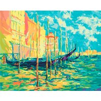 Картина по номерам Белоснежка Стоянка гондол. Венеция 897-рс