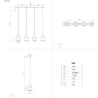 Подвесная люстра Eglo Manzanares 900306