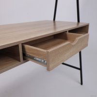 Стол AksHome Vector (светлый дуб/черный металл)