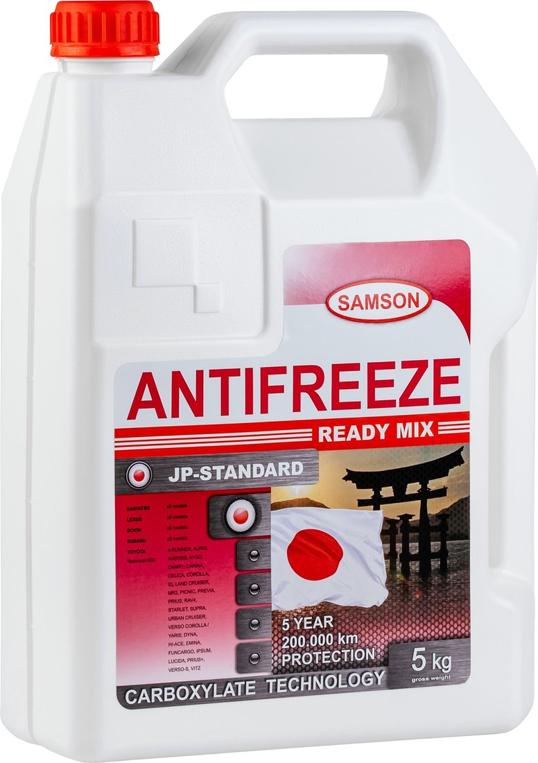 

Антифриз Samson JP-STANDARD Red Ready Mix 5кг