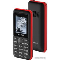 Кнопочный телефон Maxvi P1 Black/Red