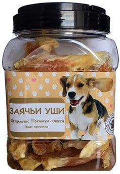 

Лакомство для собак O'dog Уши кролика 500 г