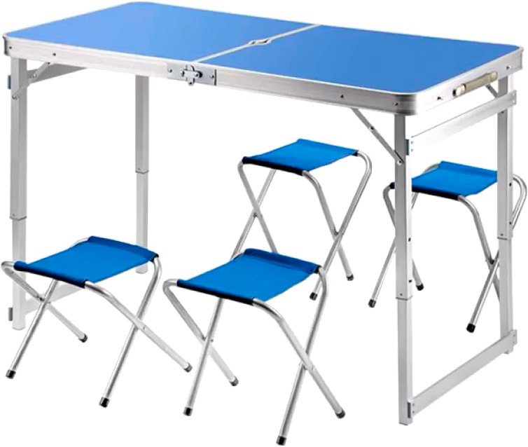 

Стол со стульями Bison A-4-60*120-BL