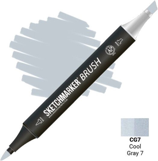 

Маркер художественный Sketchmarker Brush Двусторонний CG7 SMB-CG7 (прохладный серый 7)