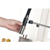 Смеситель Paulmark Gravity Gr213888-GM (черный/вороненая сталь)