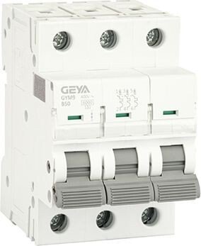 

Выключатель автоматический GEYA GYM9-3P-50B 3P 50A B 6kA 3M GYM93P50B