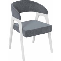 Стул с подлокотниками Трия Техас (графит №219 Велюр Jercy graphite/белый матовый)