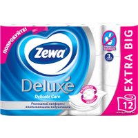 Туалетная бумага Zewa Deluxe Белая 3 слоя (12 рулонов) в Гомеле