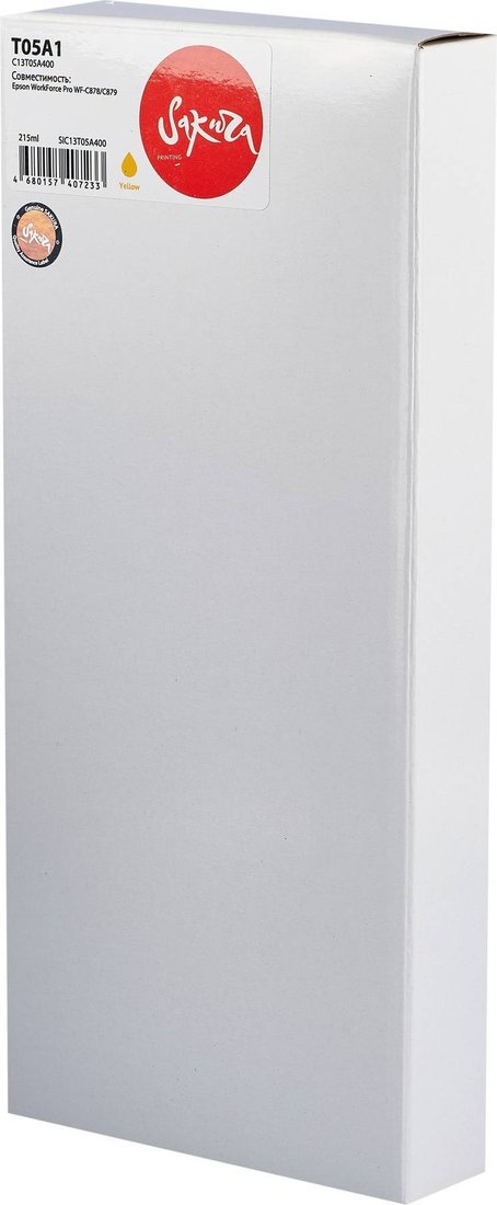 

Чернила Sakura Printing SIC13T05A400 (аналог Epson T05A1 Y)