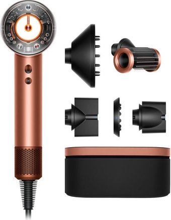 Фен Dyson HD16 Supersonic Nural Straight+Wavy (с переходником на евровилку, янтарный шелк)
