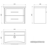  Какса-А Тумба Мастер 80 под умывальник Фостер 800 (белый/бежевый)