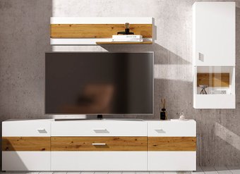 Стенка Anrex Dylan-1 (белый/дуб артисан)