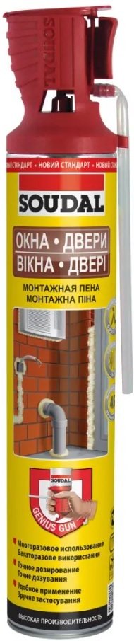 

Монтажная пена Soudal Окна-двери зимняя Genius Gun 750 мл