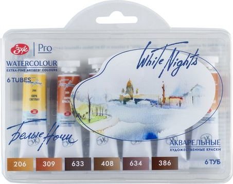 

Акварельные краски Невская палитра Белые ночи натуральные земли 191392110 (6 цв, 10 мл)