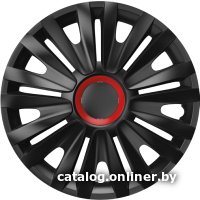 Набор колпаков на диски Versaco Royal R15 RR 15" 15ROYALRRB (4 шт, черный/красный)