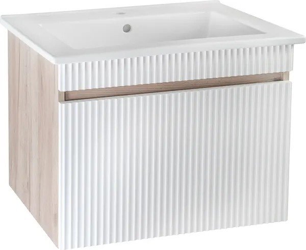 

Runo Тумба под умывальник Модена 65 (подвесная, крафтовый дуб)