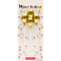 Набор свечей для торта Miland Золотые шары С-2464 (4 шт)