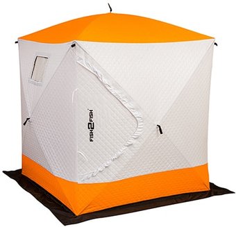 Палатка для зимней рыбалки Fish2Fish Куб утепленная 2м (белый/оранжевый)