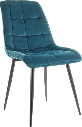 Стул Signal Chic Matt Velvet 77 (бирюзовый/черный)